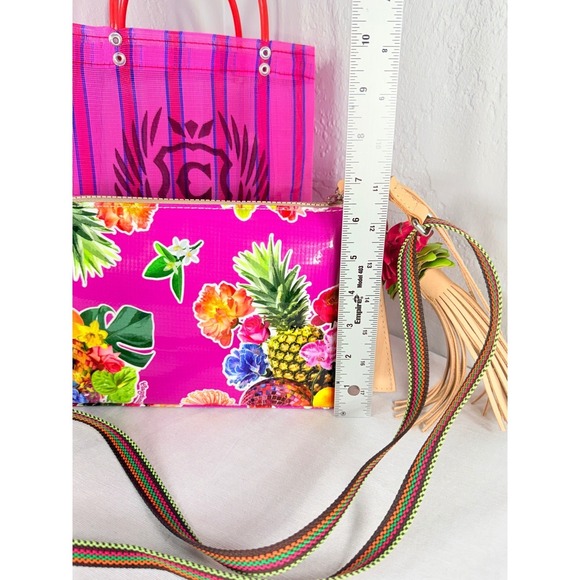 NWT Consuela Birdie Midtown Crossbody + Mesh Tote & Leather Tassel Set Hot Pink - Picture 6 of 9